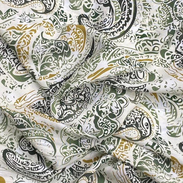 Pound A Metre 3 Metres, Printed Summer Dressmaking Viscose Fabric - 55" Wide (Viscose 52)