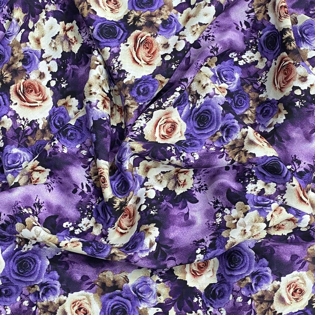 Pound A Metre 3 Metres, Printed Summer Dressmaking Viscose Fabric - 55" Wide (Viscose 62)