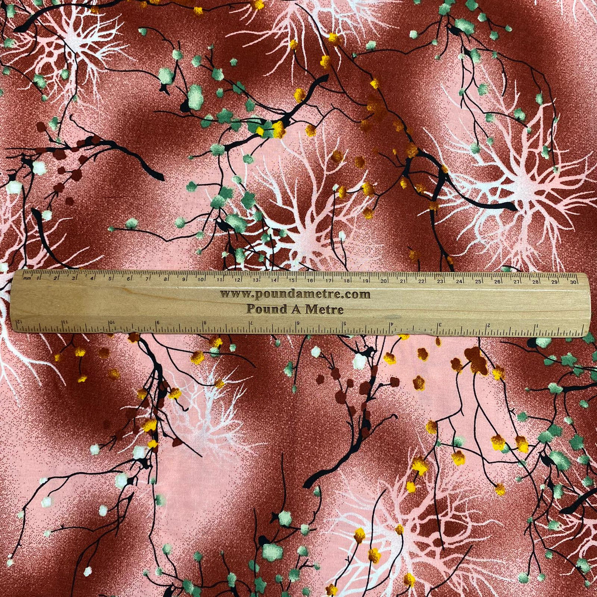Pound A Metre 3 Metres, Printed Summer Dressmaking Viscose Fabric - 55" Wide (Whispering Willow)