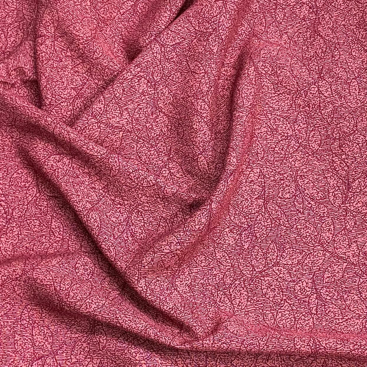 Pound A Metre 3 Metres, Printed Summer Dressmaking Viscose Fabric - 55" Wide (Wine)