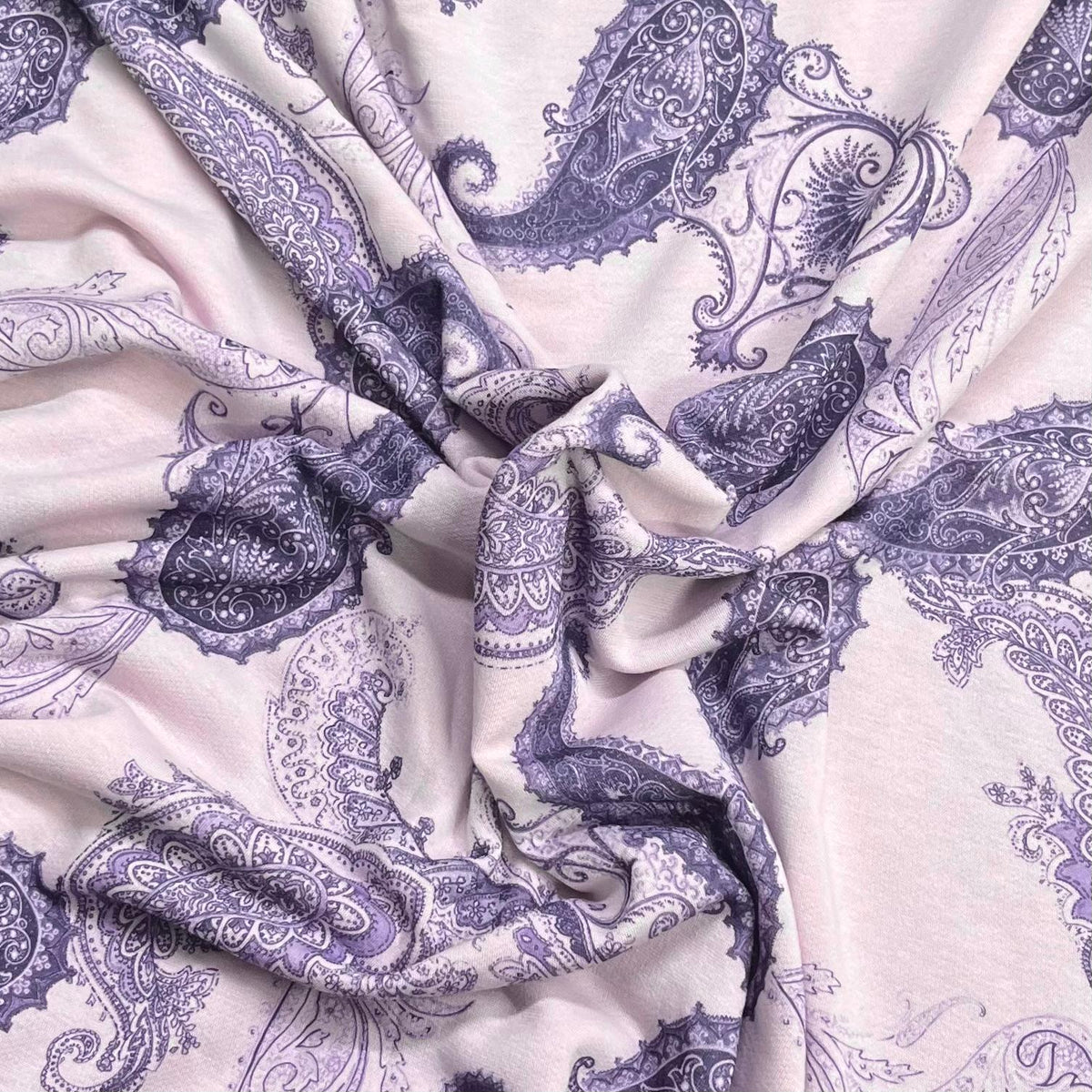 Pound A Metre 3 Metres, Printed Sweatshirt Jersey 55” Wide (Paisley)