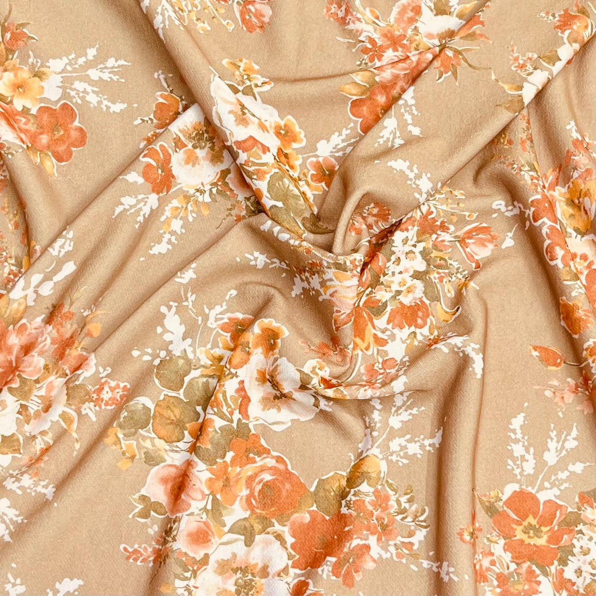 Pound A Metre 3 Metres, Printed Sweatshirt Jersey 55” Wide (Peach)