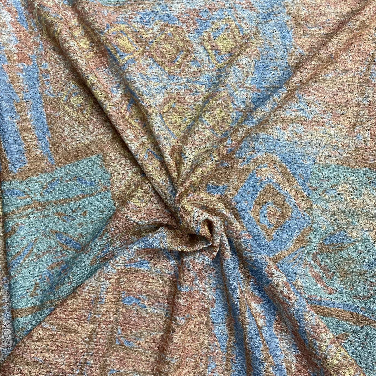 Pound A Metre 3 Metres 3 Metres Quality Printed Benjamin Knit Jersey - 55" Wide (Brown)