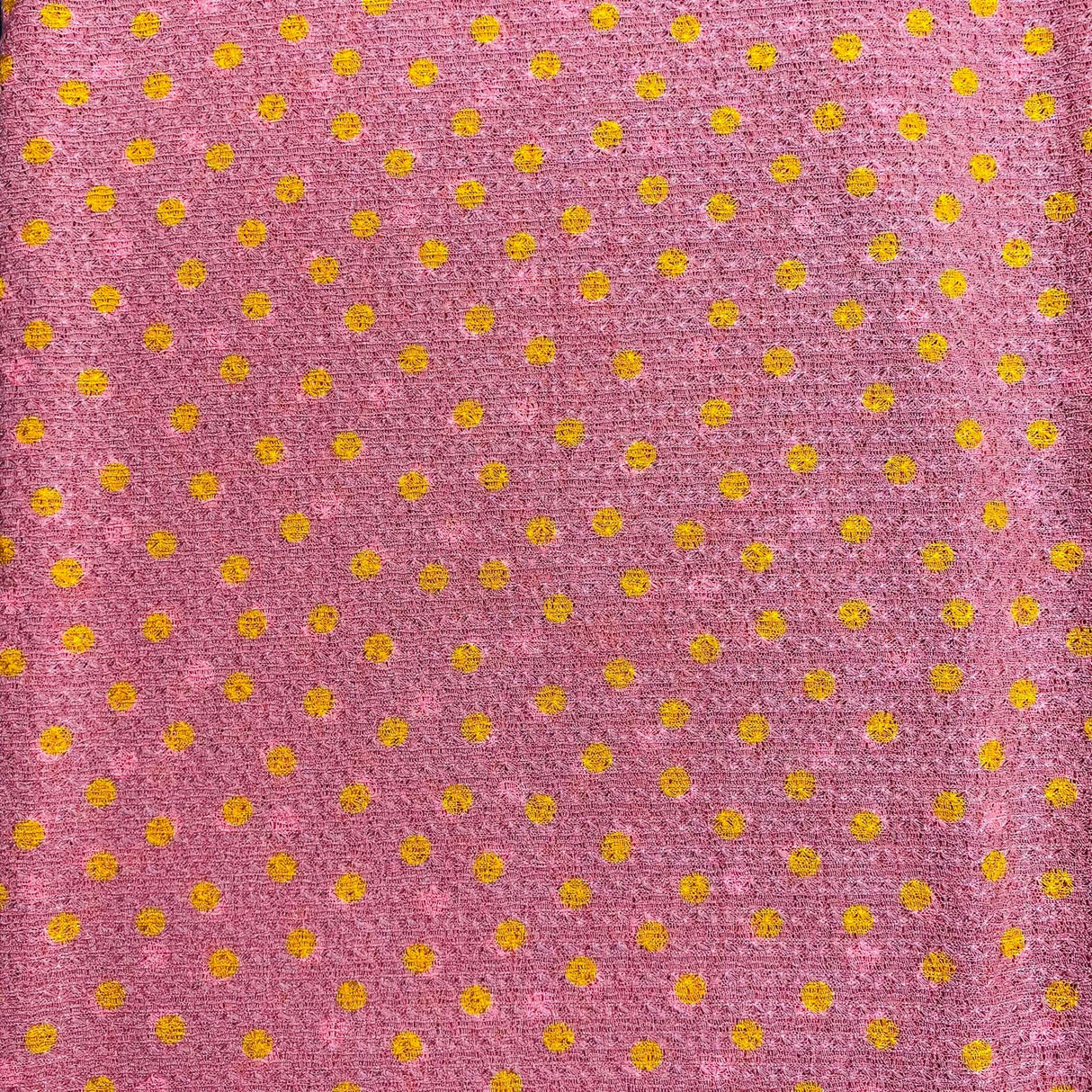 Pound A Metre 3 Metres 3 Metres Quality Printed Benjamin Knit Jersey - 55" Wide (Pink & Yellow)