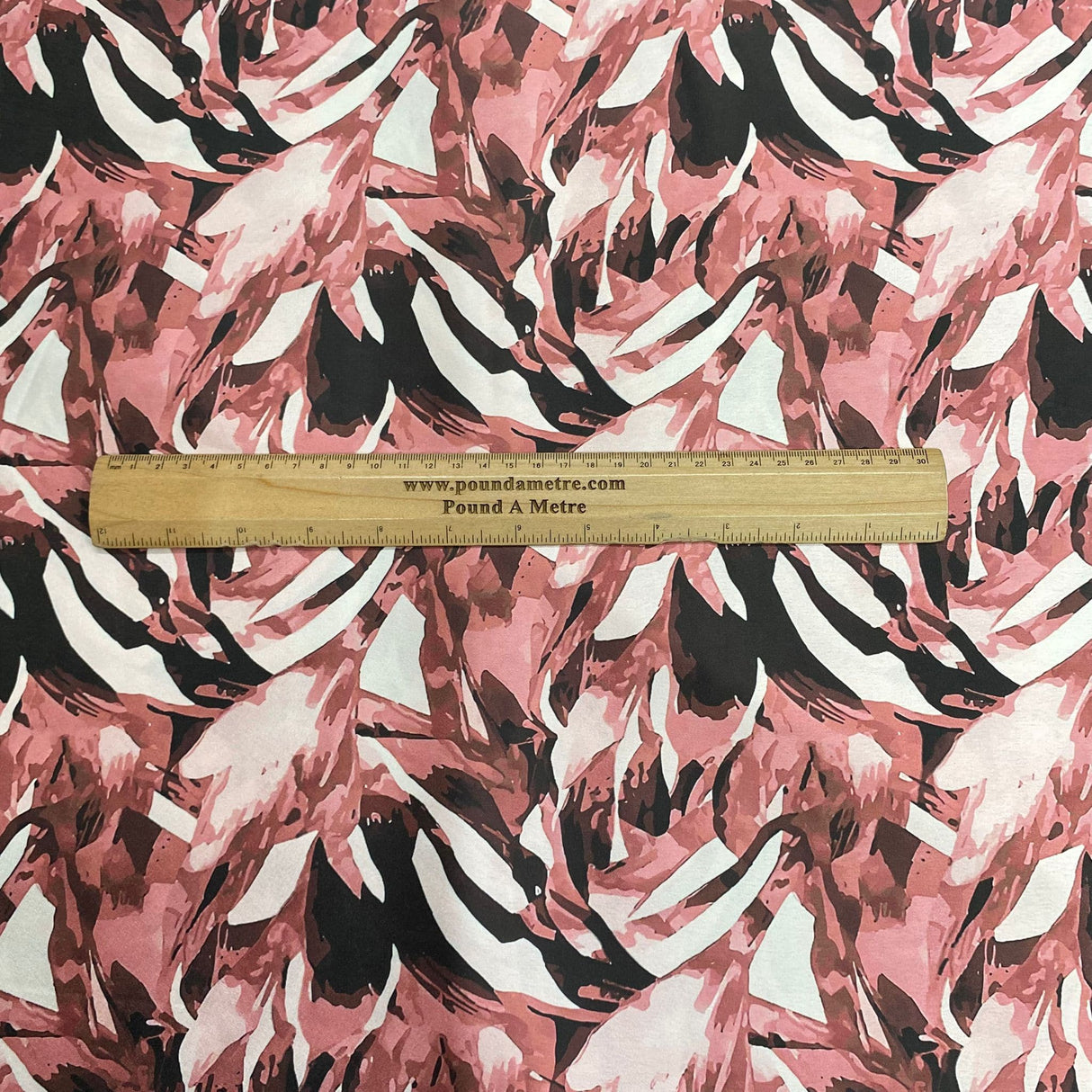 Pound A Metre 3 Metres Silky-Smooth Printed Satin- 45" Wide (Mauve Flower)