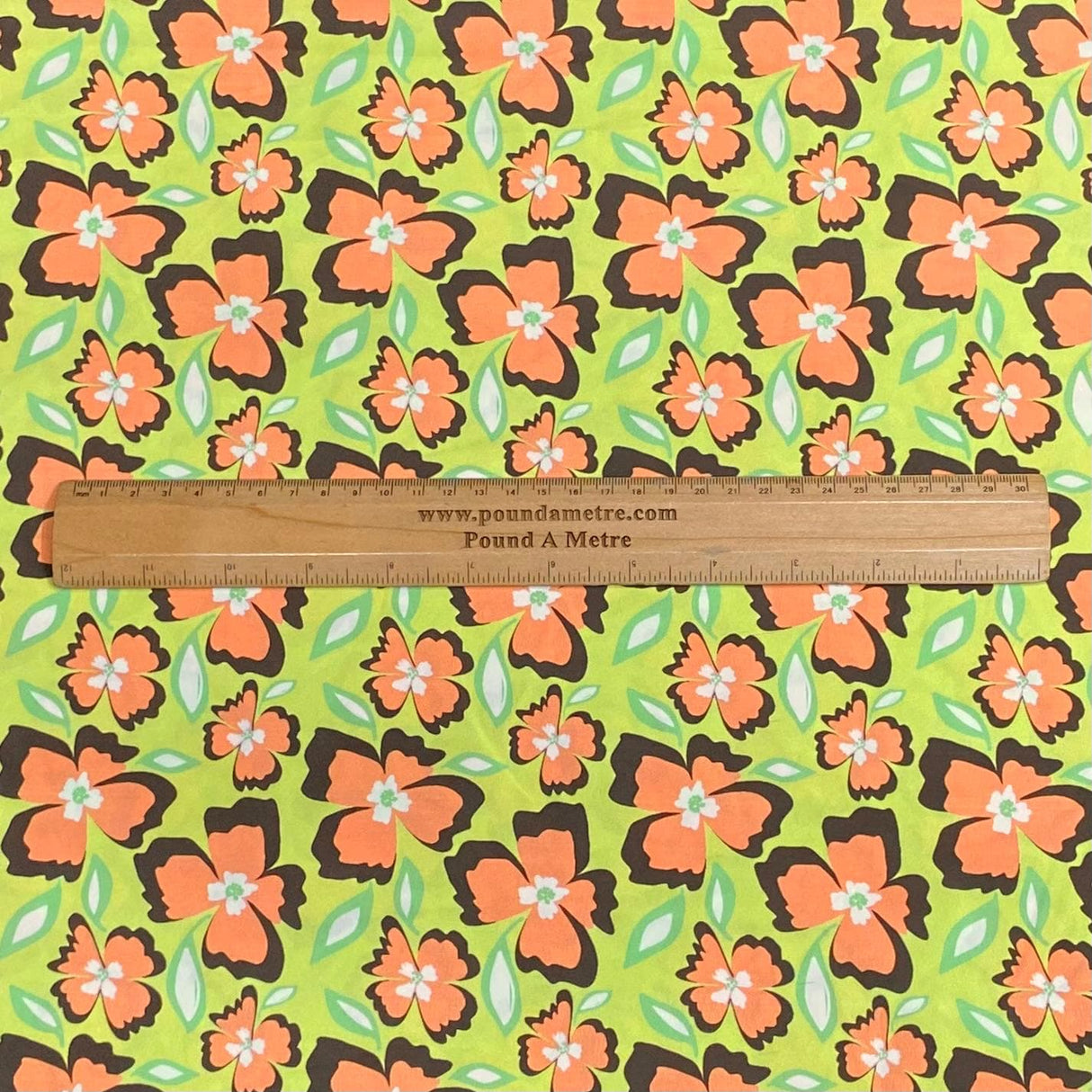 Pound A Metre 3 Metres Soft Touch Japanese Printed Crepe - 45" Wide (Green)
