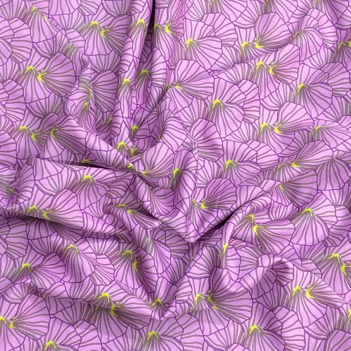 Pound A Metre 3 Metres Soft Touch Japanese Printed Crepe - 45" Wide (Lilac)