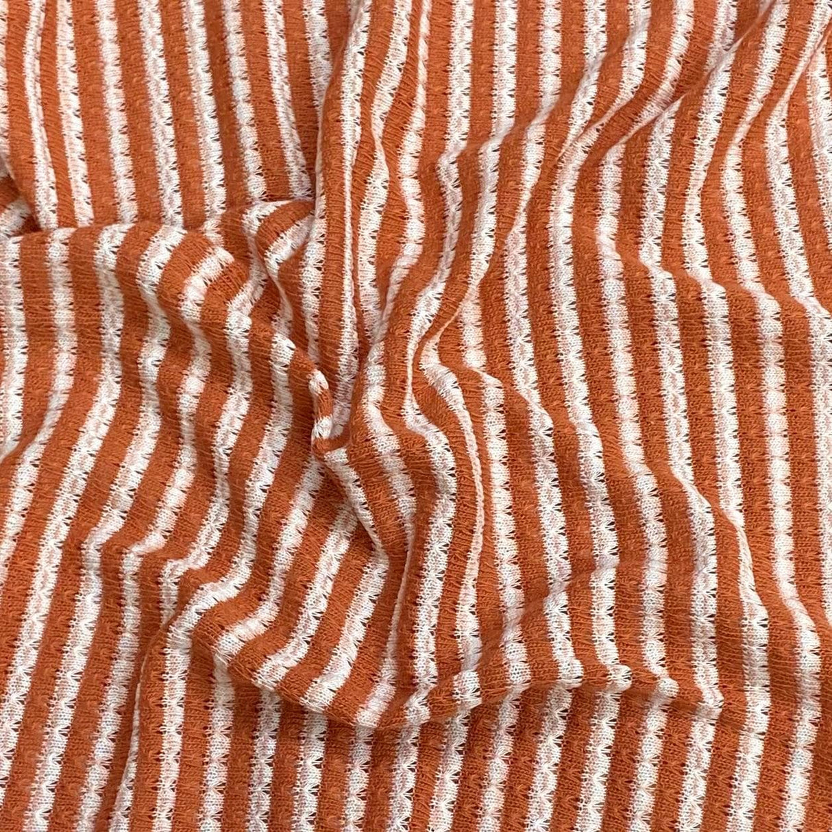Pound A Metre 3 Metres Stylish Cuddle Knit Soft Jersey 55" Wide (Rust & White) (EOL)