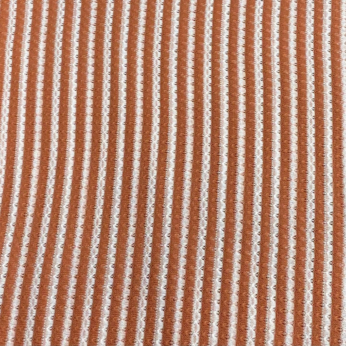 Pound A Metre 3 Metres Stylish Cuddle Knit Soft Jersey 55" Wide (Rust & White) (EOL)