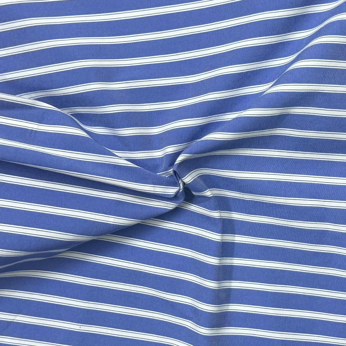 Pound A Metre 3 Metres Super Soft Printed Bengaline 55" Wide (Blue)