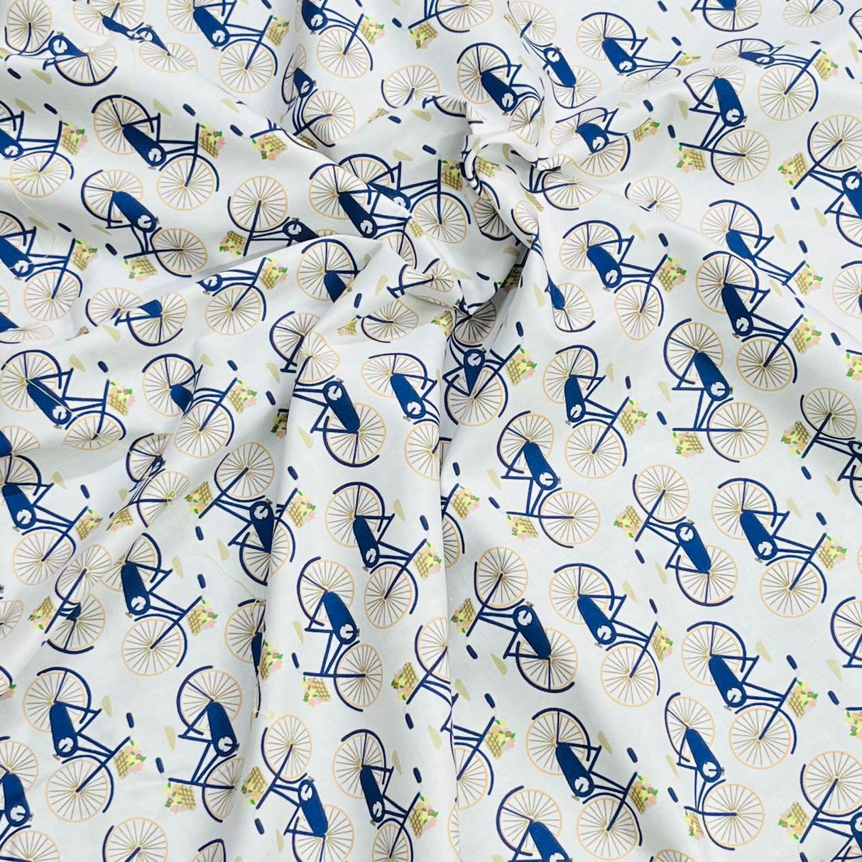 Pound A Metre 3 Metres Super Soft Printed Cotton Poplin – 45" Wide (Bicycle)