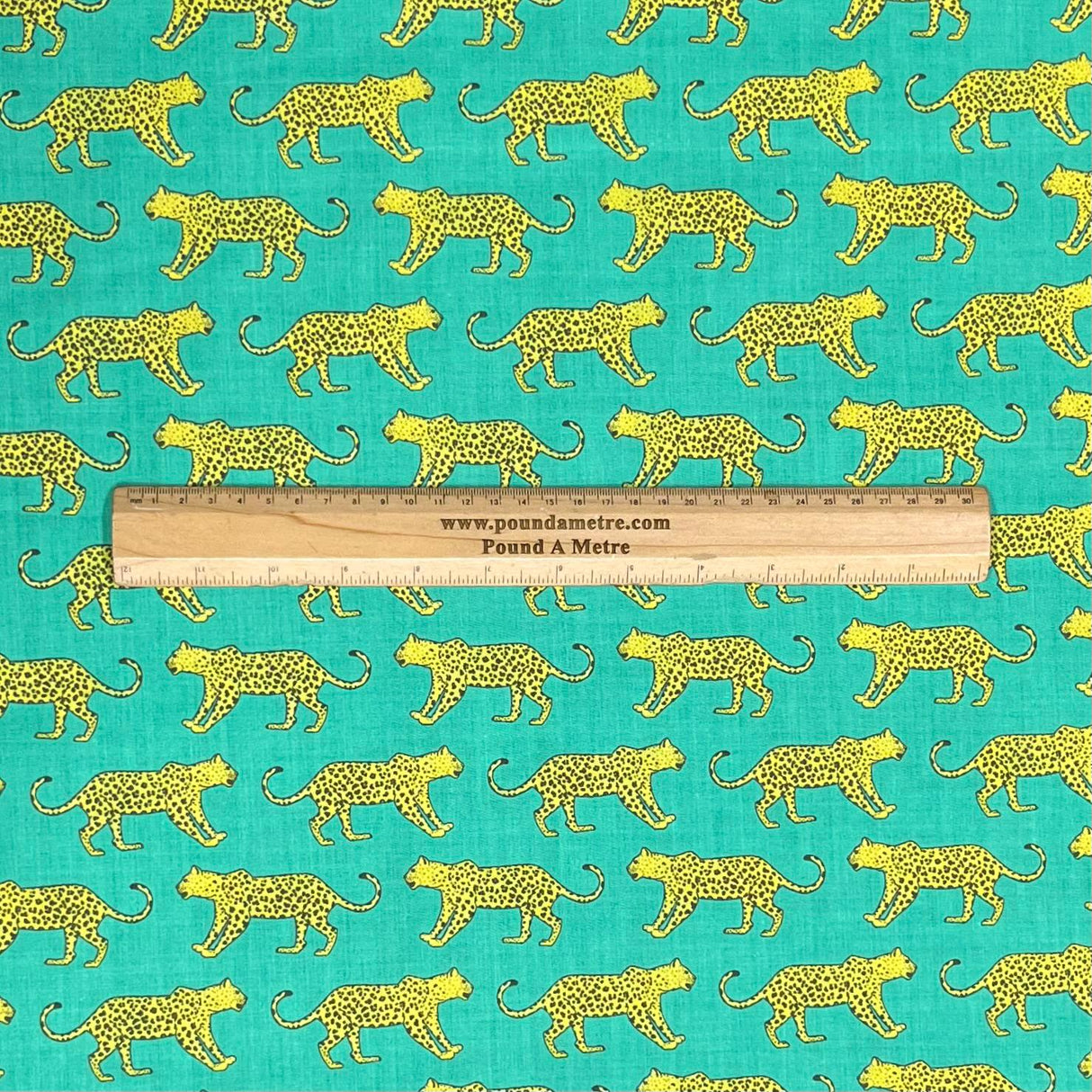 Pound A Metre 3 Metres Super Soft Printed Poly Cotton – 45" Wide (Green Cheetah)