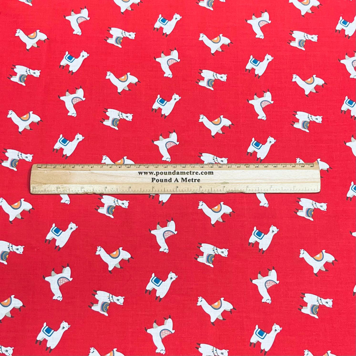 Pound A Metre 3 Metres Super Soft Printed Poly Cotton – 45" Wide (Red Larma)
