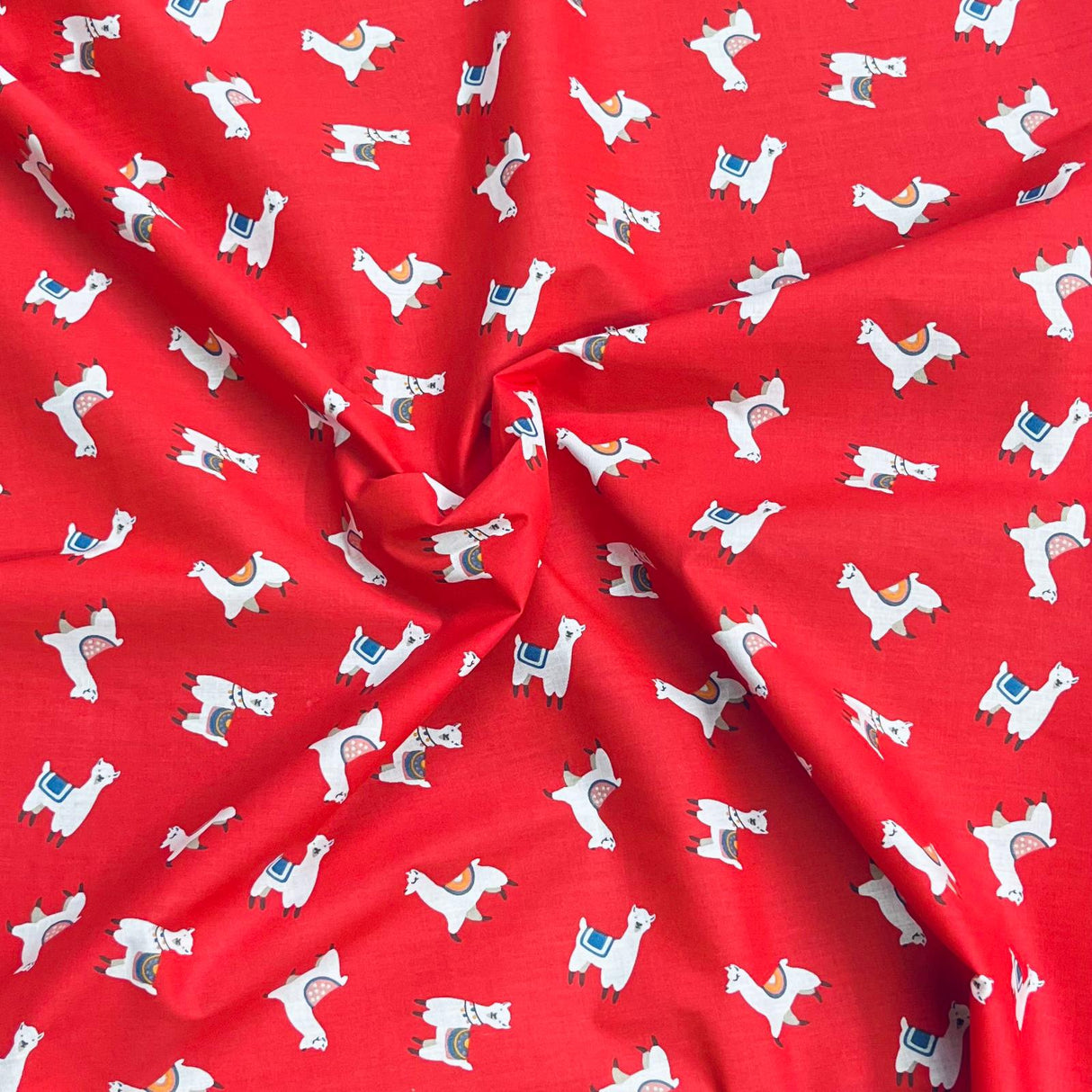 Pound A Metre 3 Metres Super Soft Printed Poly Cotton – 45" Wide (Red Larma)