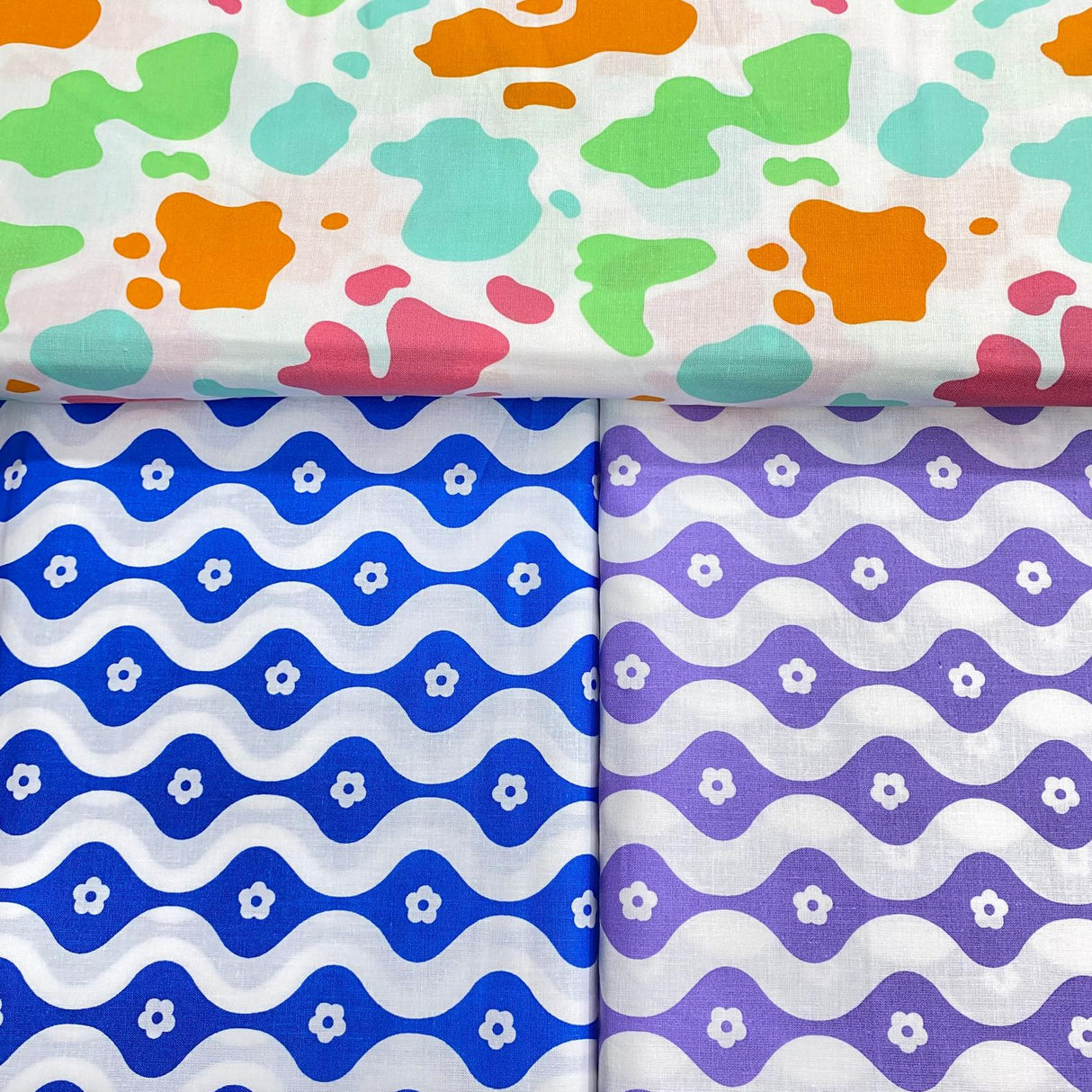 Pound A Metre 3 Piece Bundle Digitally Printed 100% Cotton- 45" Wide (Colourful)