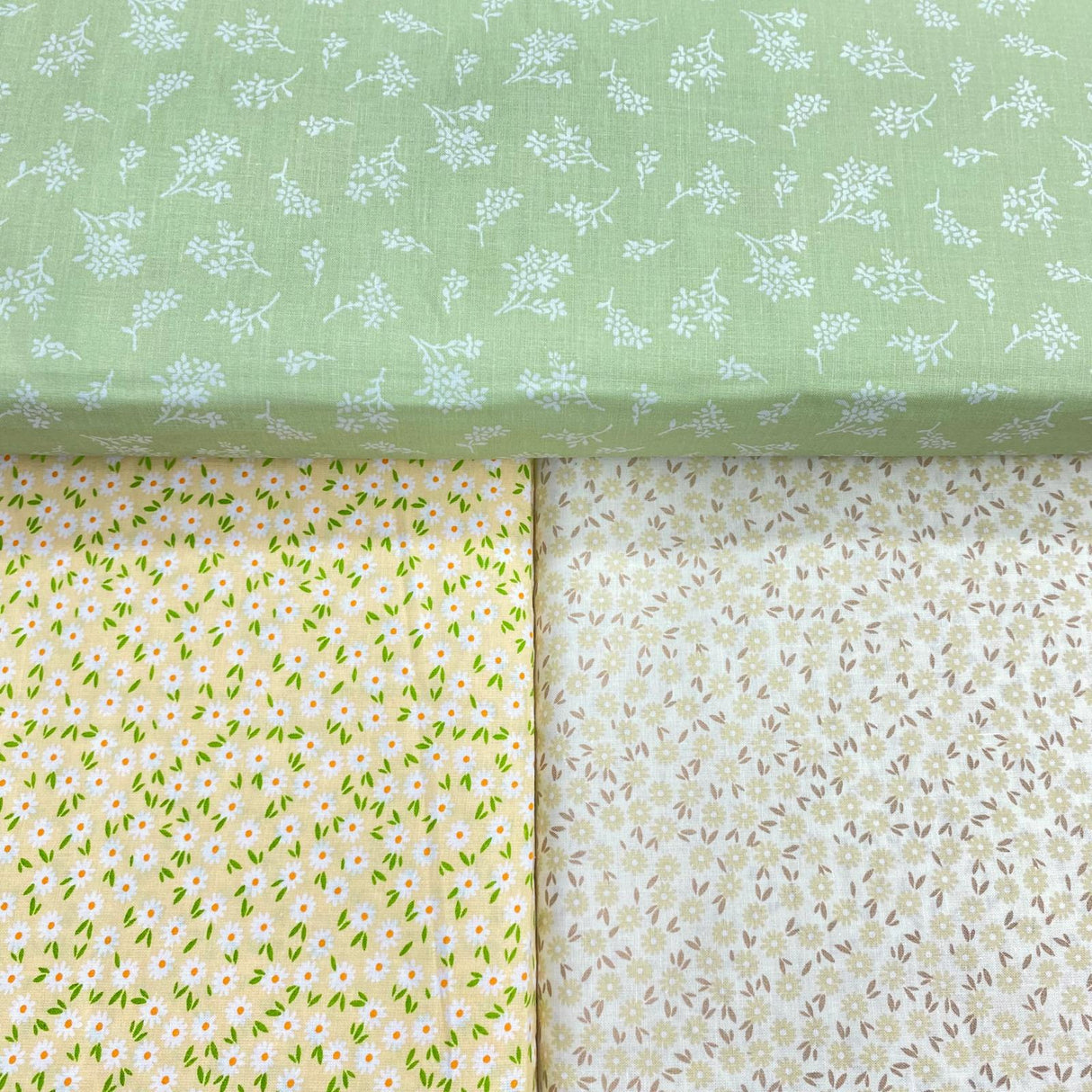 Pound A Metre 3 Piece Bundle Digitally Printed 100% Cotton- 45" Wide (Flower Garden)