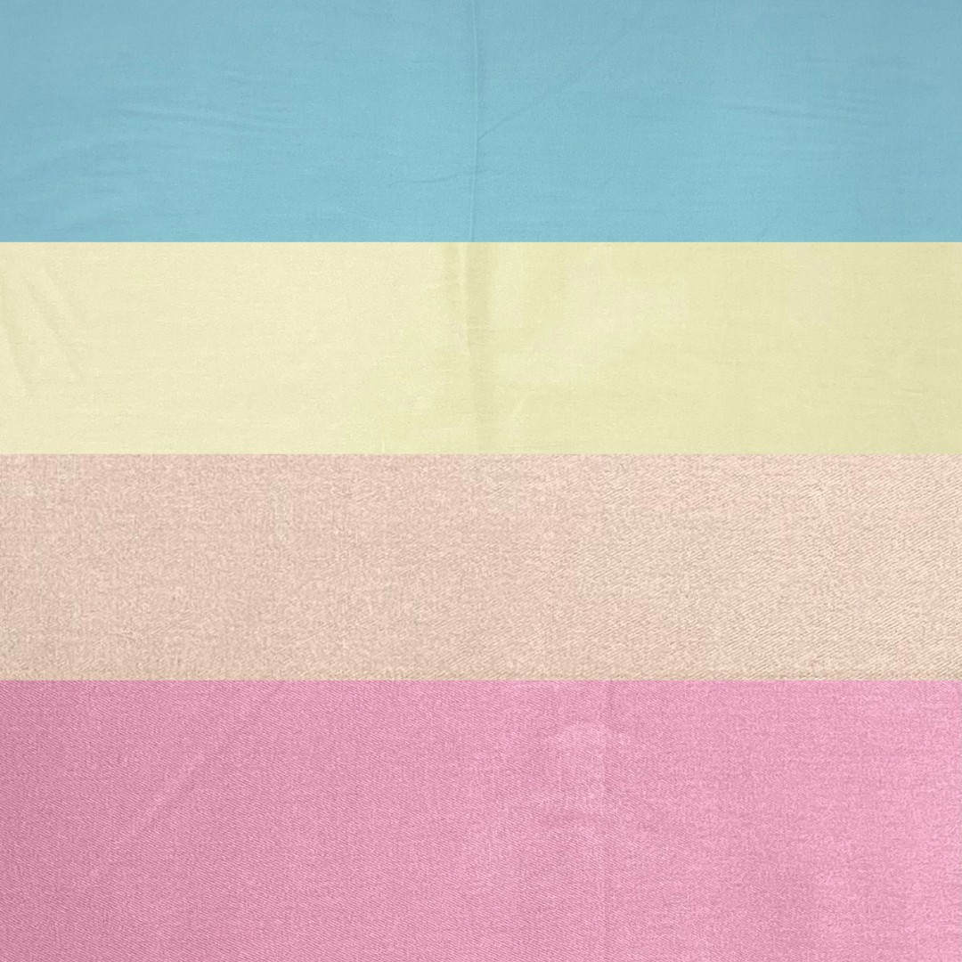 Pound A Metre 4 Metre Plain Viscose Fabric Bundle – Set of 4 Colours (Pastel)