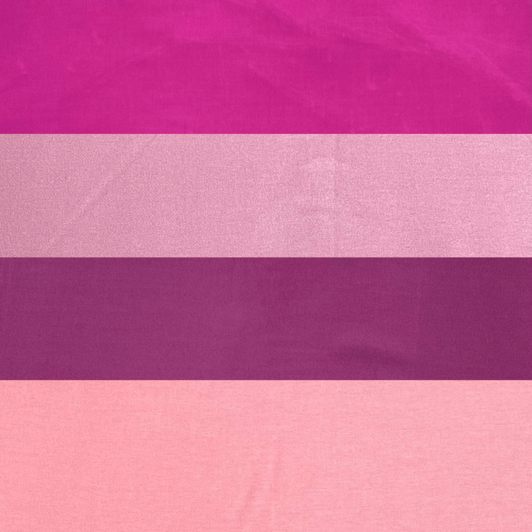 Pound A Metre 4 Metre Plain Viscose Fabric Bundle – Set of 4 Colours (Pinks)