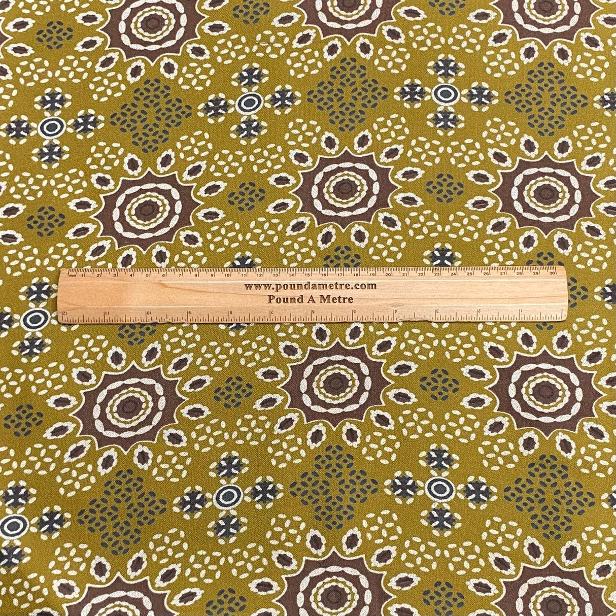 Pound A Metre 5 Metres Printed Alphine Fabric 36'' Wide - (Yellow Design)