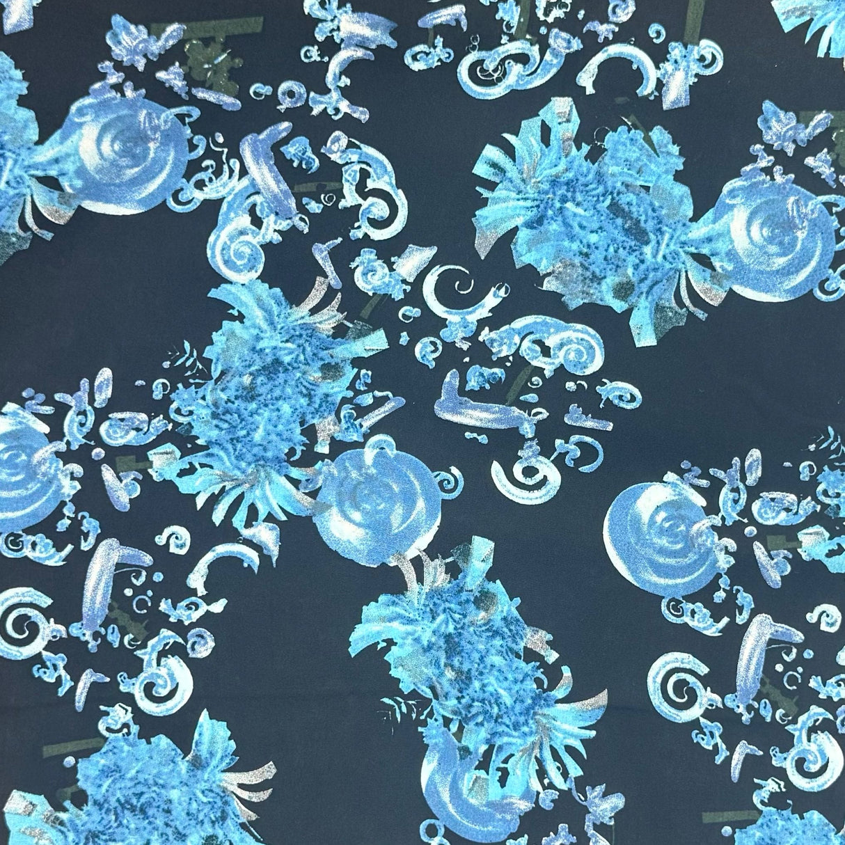 Pound A Metre 6 Metres, Dressmaking Printed & Plain Viscose Bundle- 55" Wide (Black)