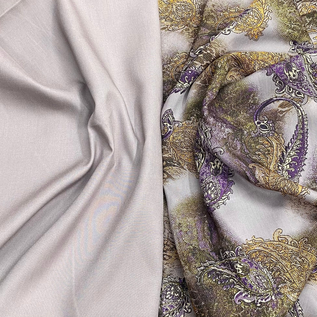 Pound A Metre 6 Metres, Premium Quality, Printed Dressmaking Viscose Bundle - 55" Wide (Purpleish)