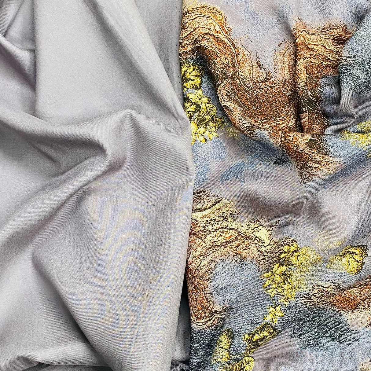 Pound A Metre 6 Metres, Premium Quality, Printed Dressmaking Viscose Bundle - 55" Wide (Stone)