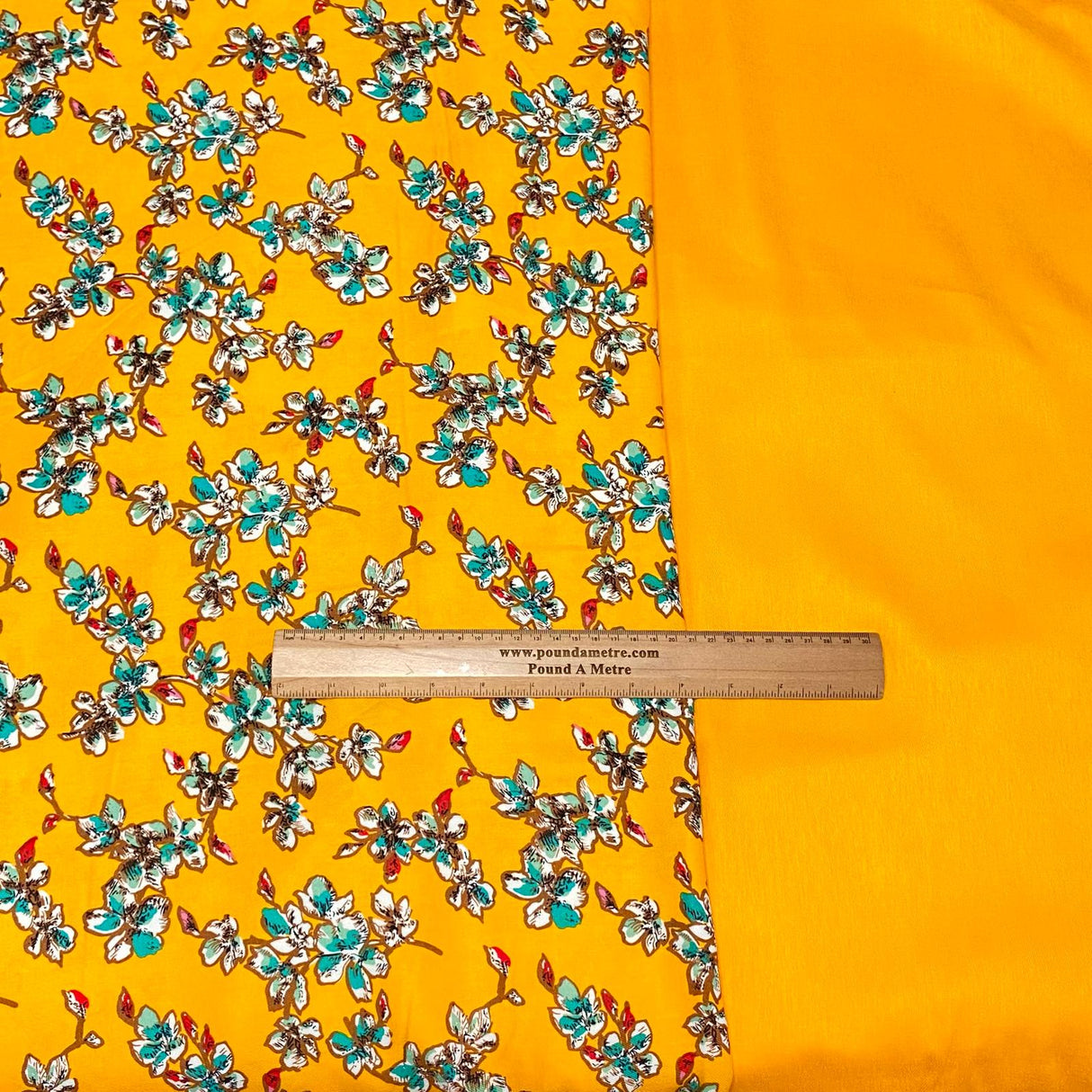 Pound A Metre 6 Metres, Premium Quality, Printed Dressmaking Viscose Bundle - 55" Wide (Yellow)