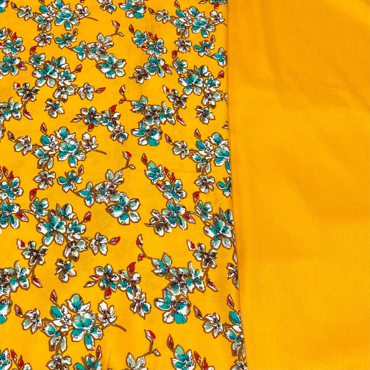 Pound A Metre 6 Metres, Premium Quality, Printed Dressmaking Viscose Bundle - 55" Wide (Yellow)