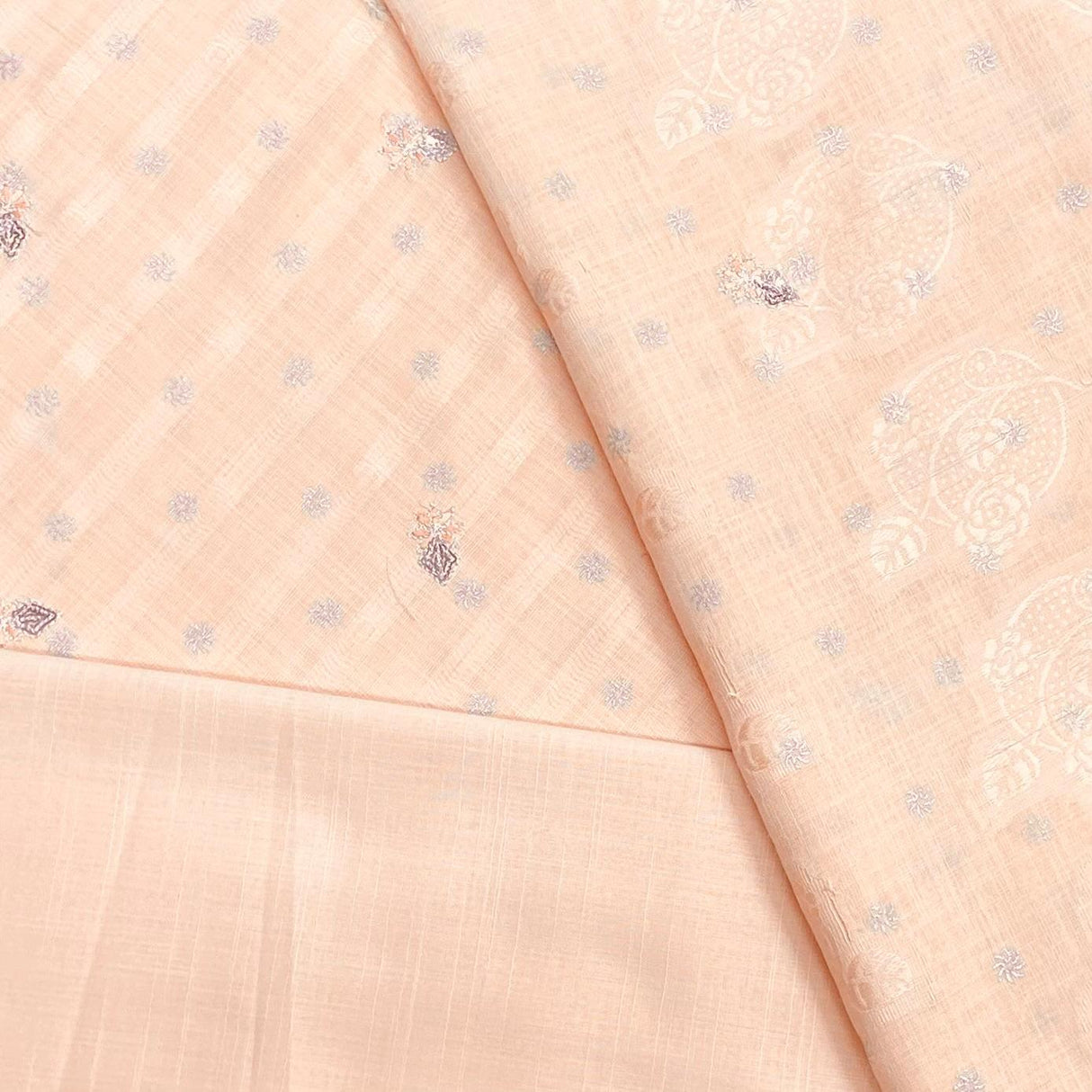Pound A Metre 7 Metres Linen Look Fabric Bundle - 45" Wide- 3 Pieces (Peach)