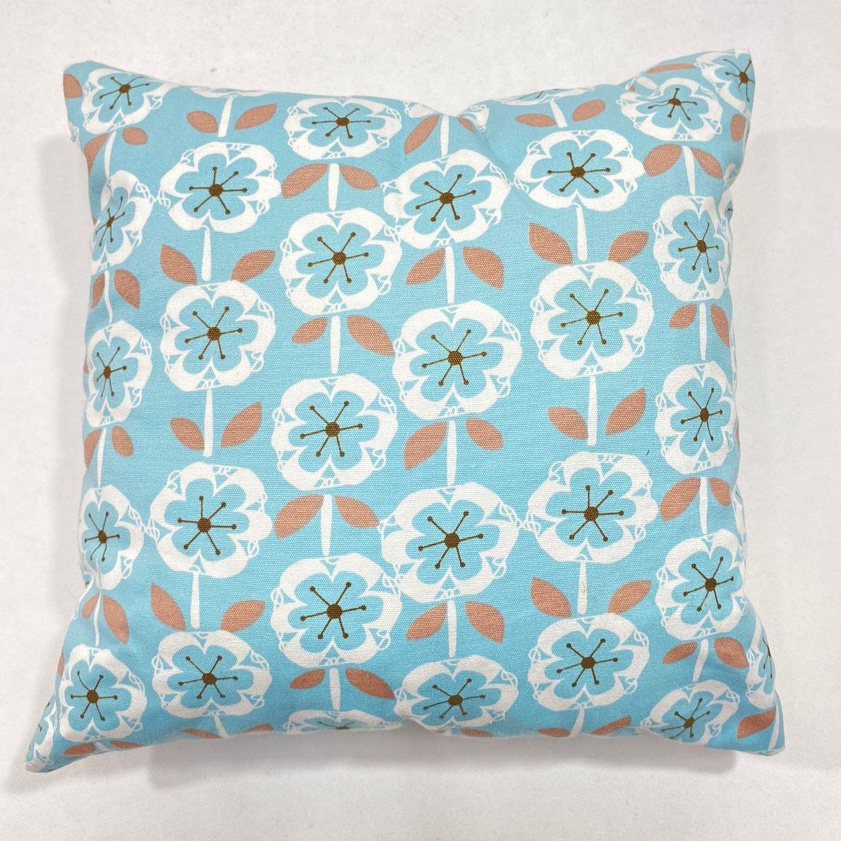 Pound A Metre 9cm x 9cm, Printed Cotton Canvas Miniature Cushions (Sky Flowers)