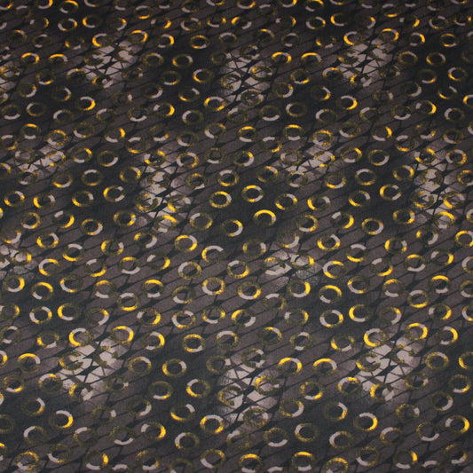 3 Metres Super Soft Polyester Jersey- 55" Wide (Circle Yellow)