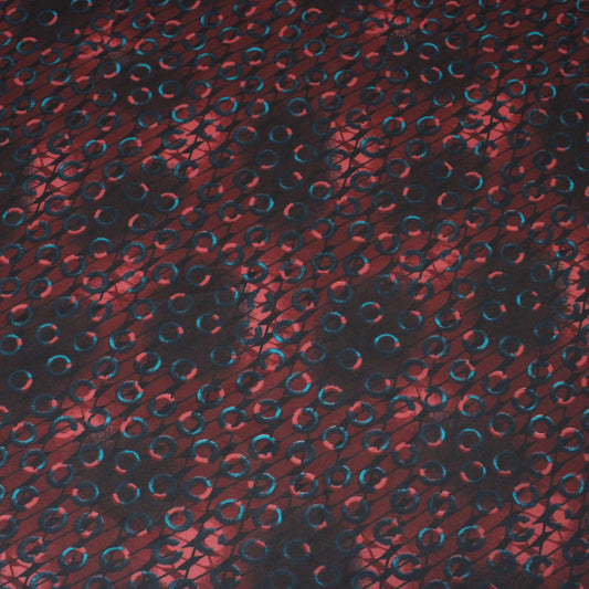 3 Metres Super Soft Polyester Jersey- 55" Wide (Circle Red)