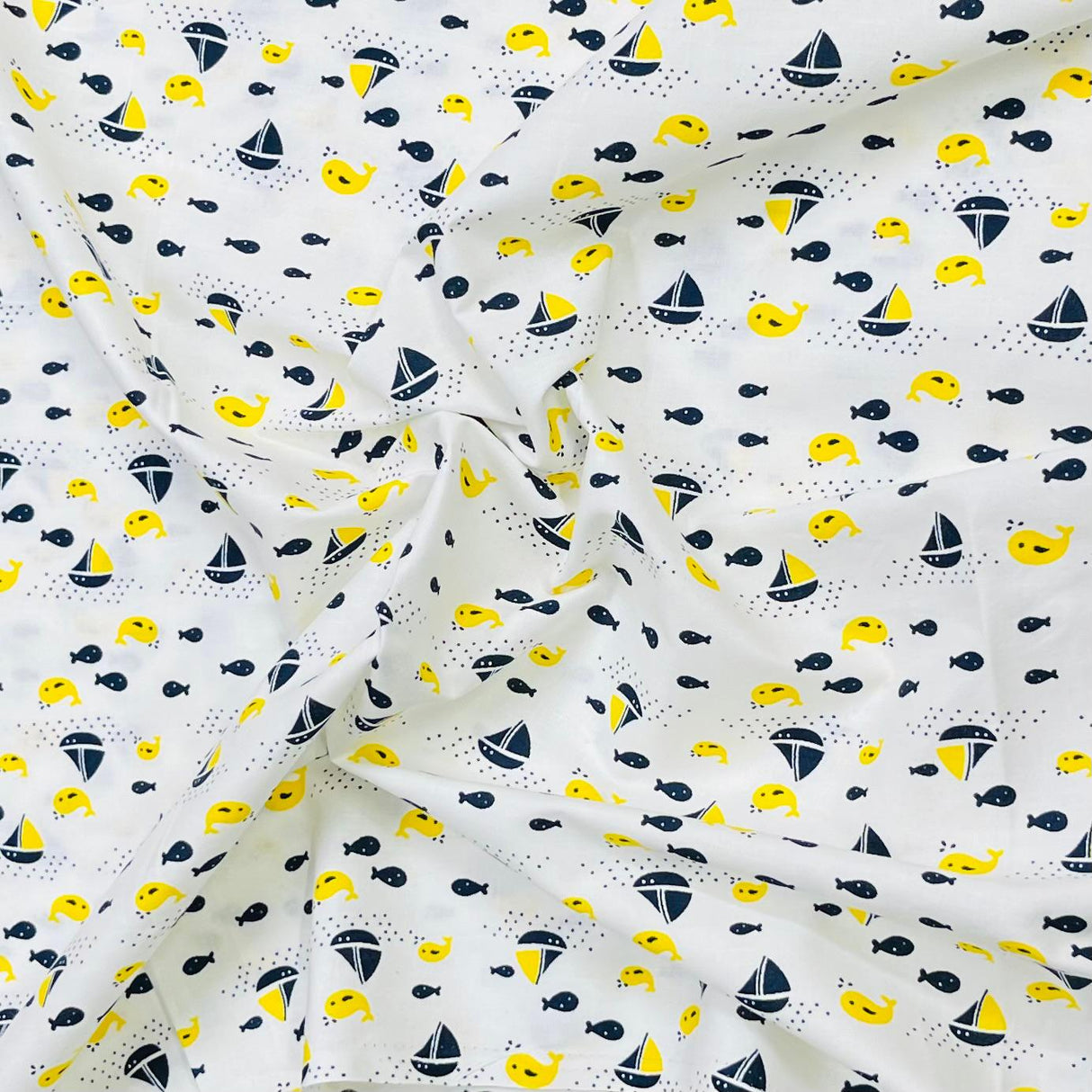Per Metre Premium Digital Cotton 45'' Wide (Yellow)