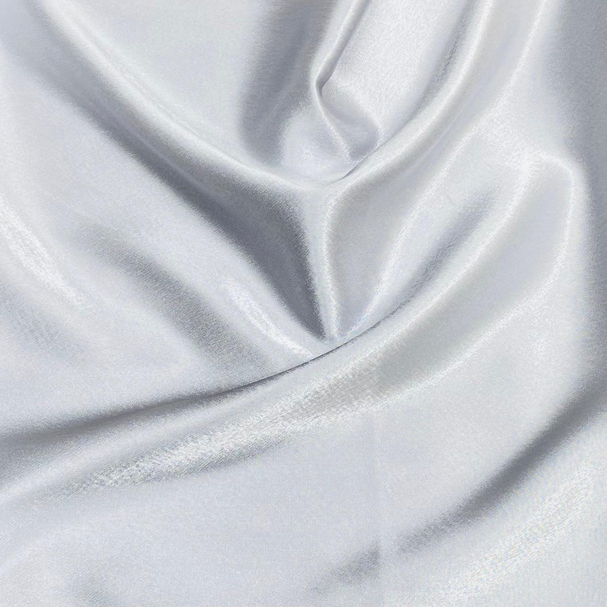 Pound A Metre Silver Crepe Backed Satin - 55" - 34 Variations Available