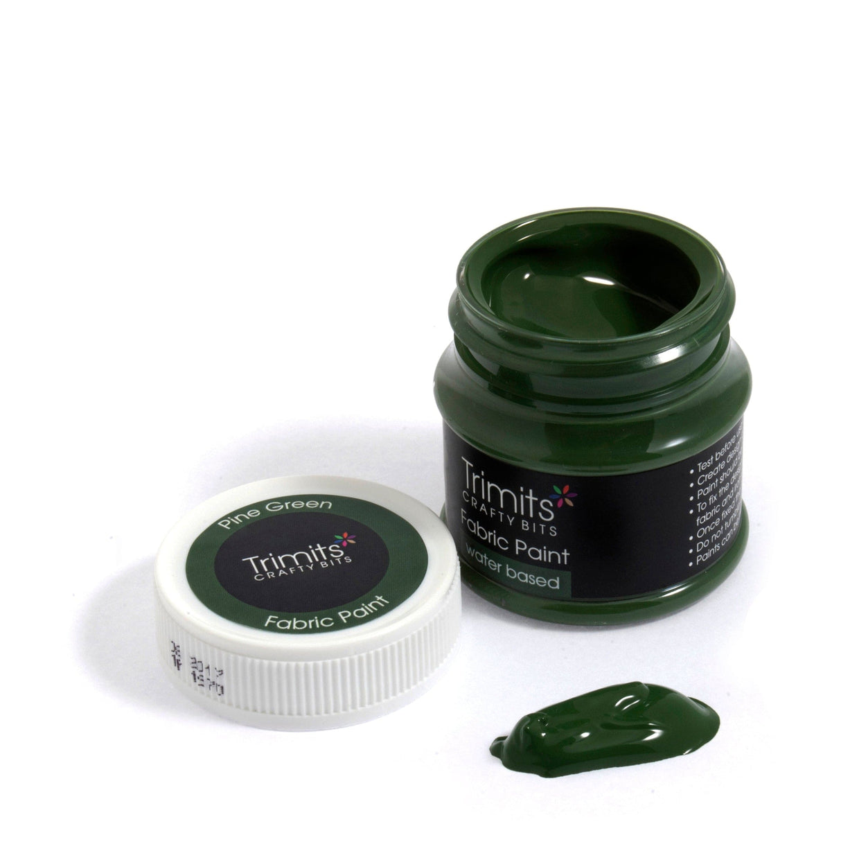 Pound A Metre Pine Green FP50/06 Fabric Paint: Pot: 50ml: 18 Colours