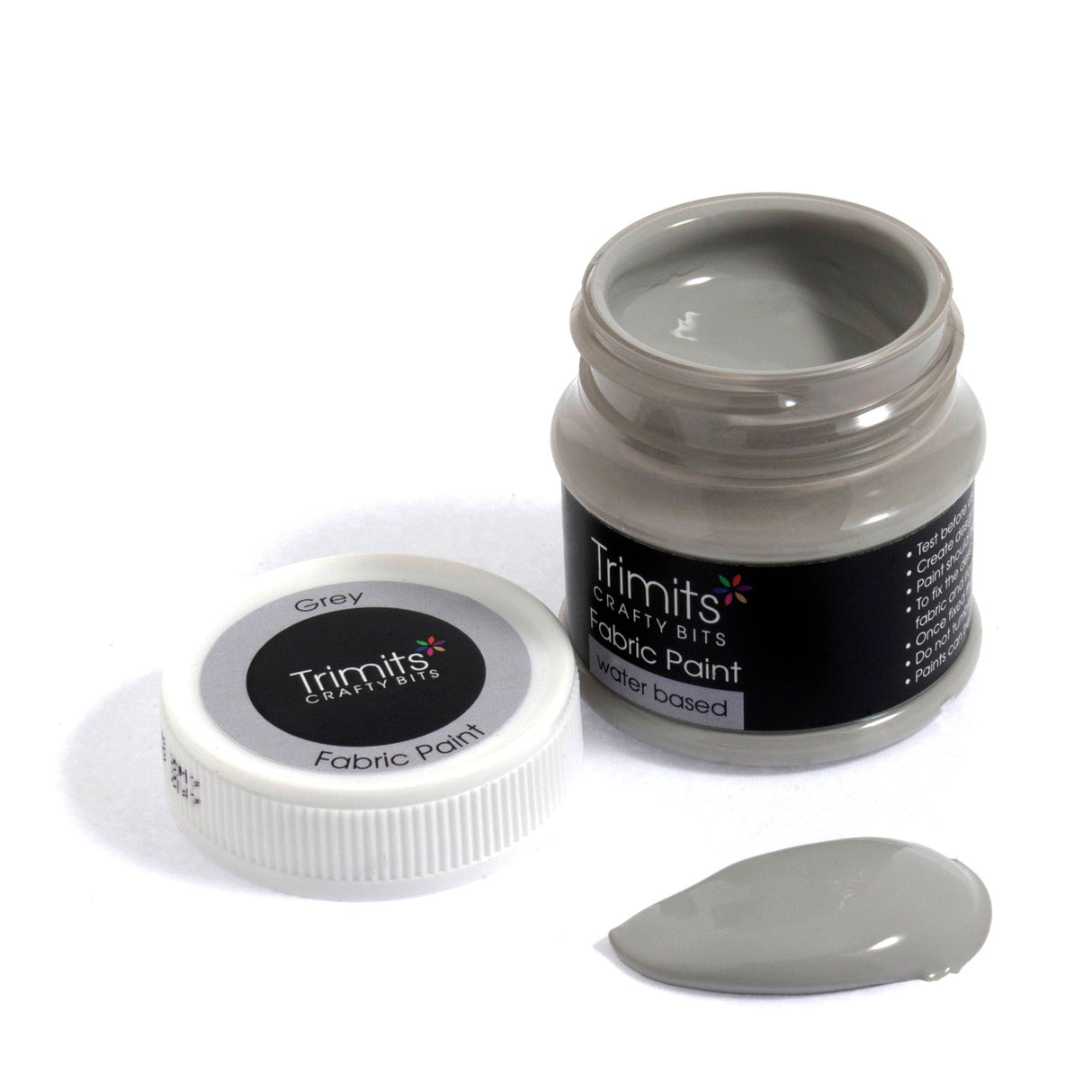 Pound A Metre Grey FP50/22 Fabric Paint: Pot: 50ml: 18 Colours
