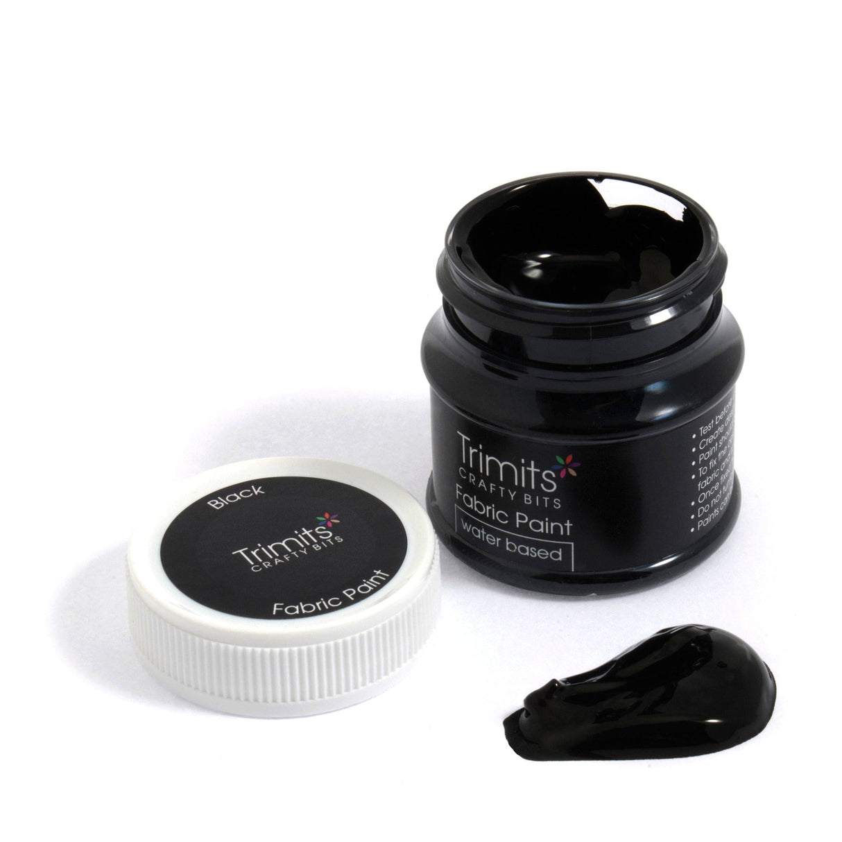 Pound A Metre Black FP50/05 Fabric Paint: Pot: 50ml: 18 Colours