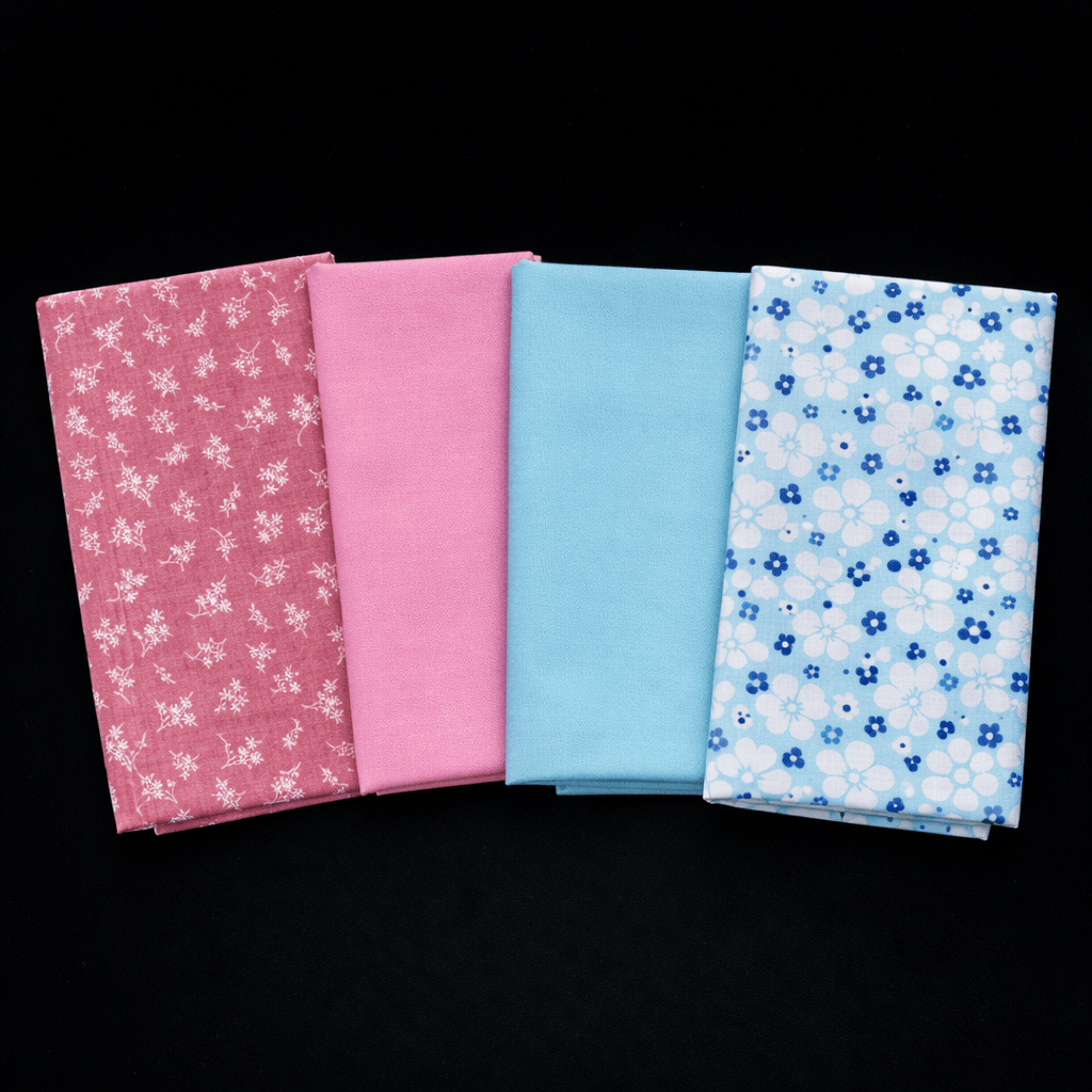 Pound A Metre Fat Quarter Bundle- 4 Pieces Per Bundle- (Flower Power)