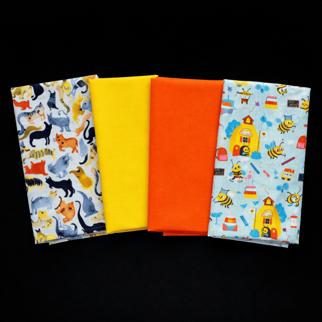 Pound A Metre Fat Quarter Bundle- 4 Pieces Per Bundle- (Soft Spring)