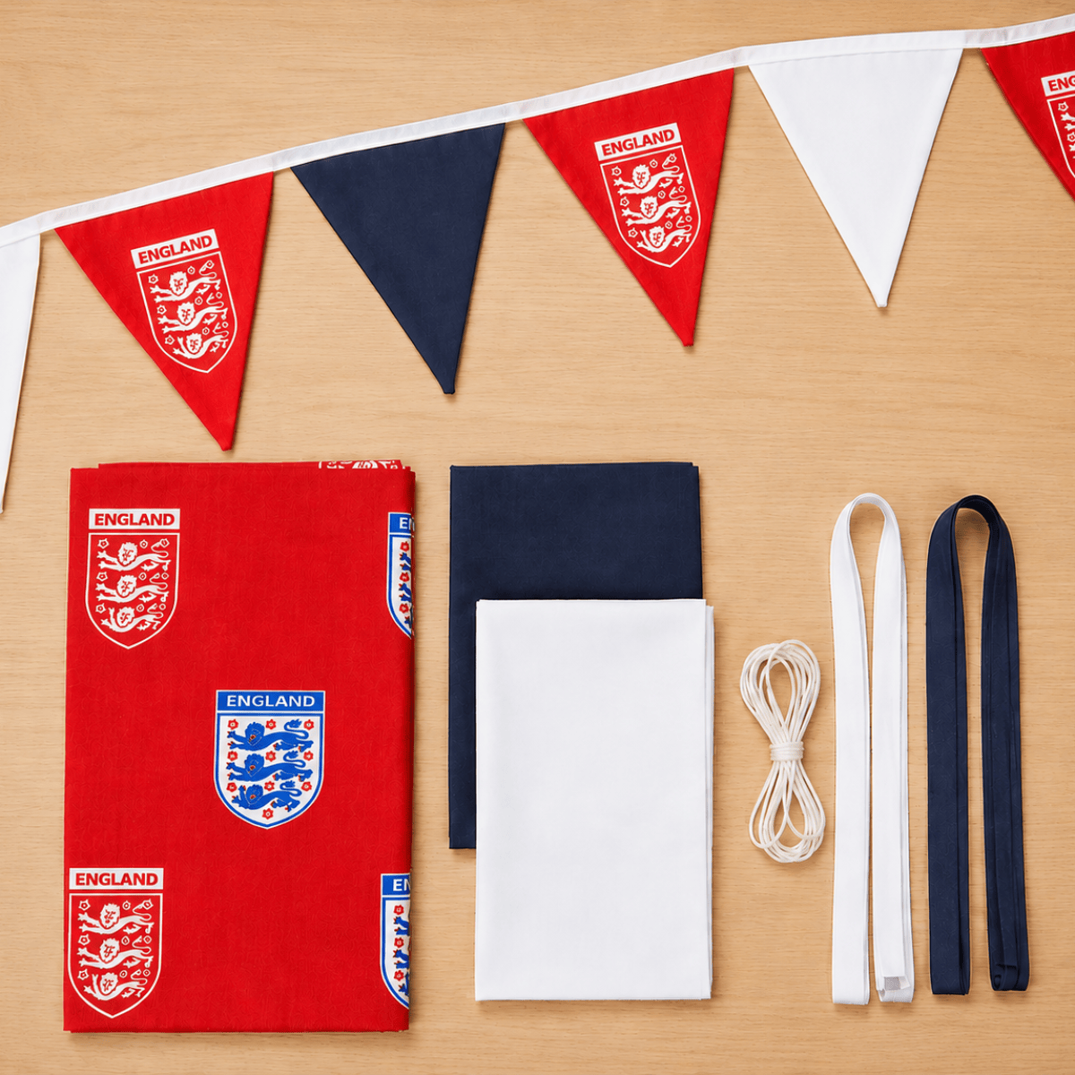 Pound A Metre Free England Fabric Bunting Bundle: 100% Cotton