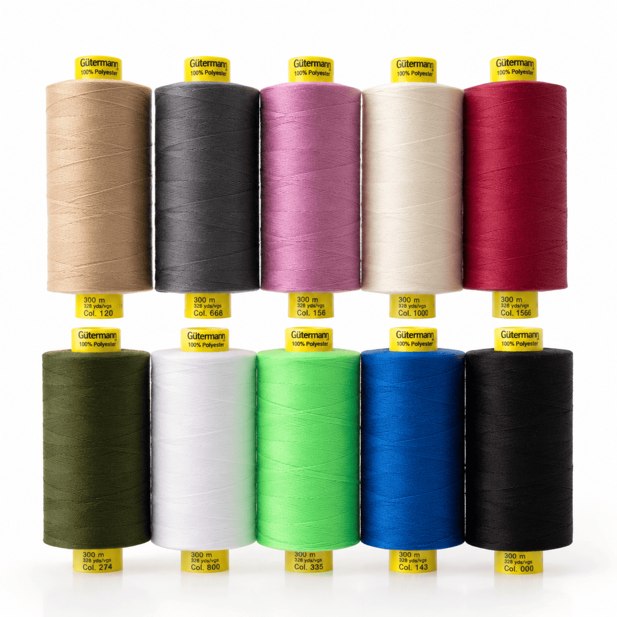 Pound A Metre Gutermann Mixed Thread Bundle- 300m x 10
