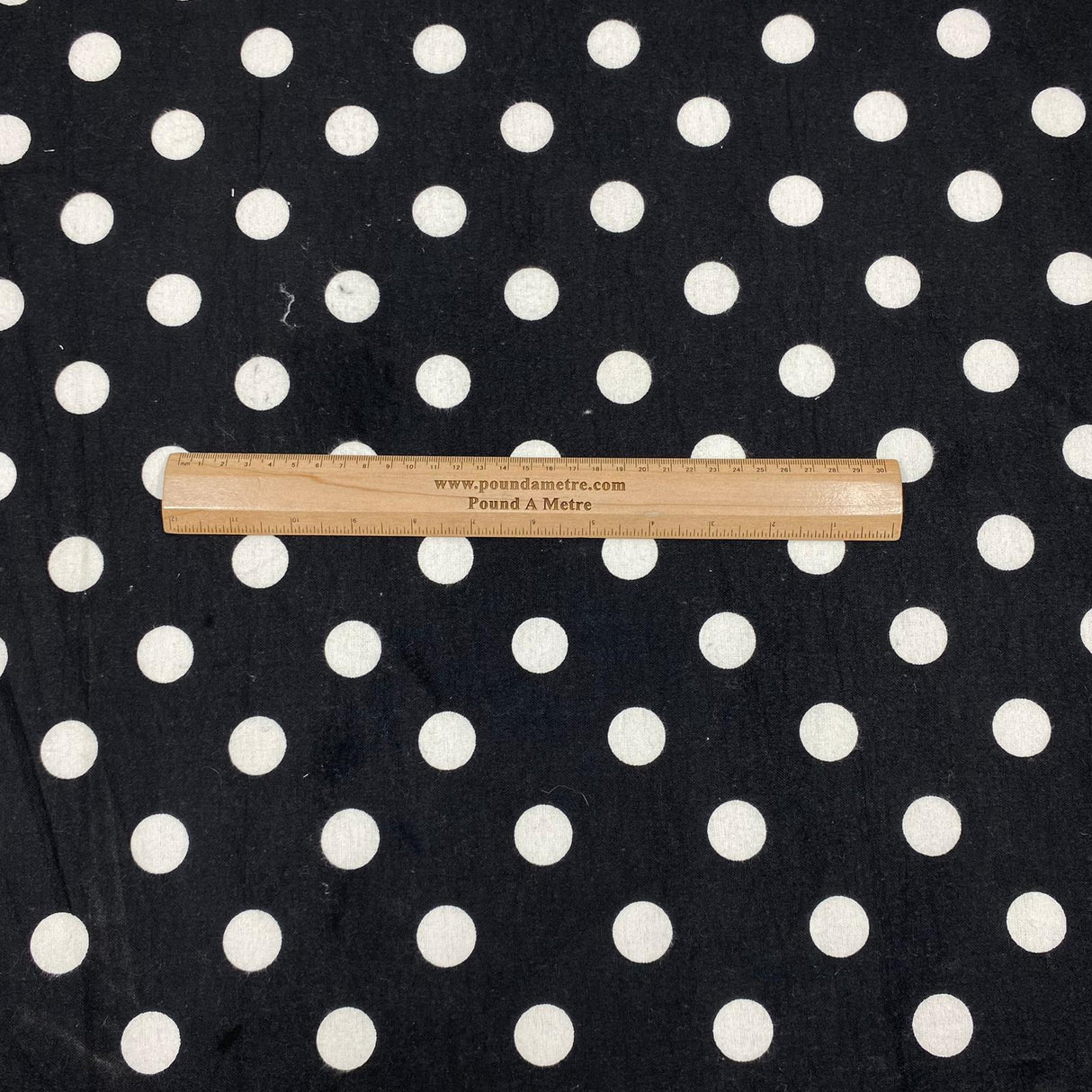 Pound A Metre Full Metre High Quality Brushed Cotton - 45" Wide (Black And White) (Black Friday Sale)