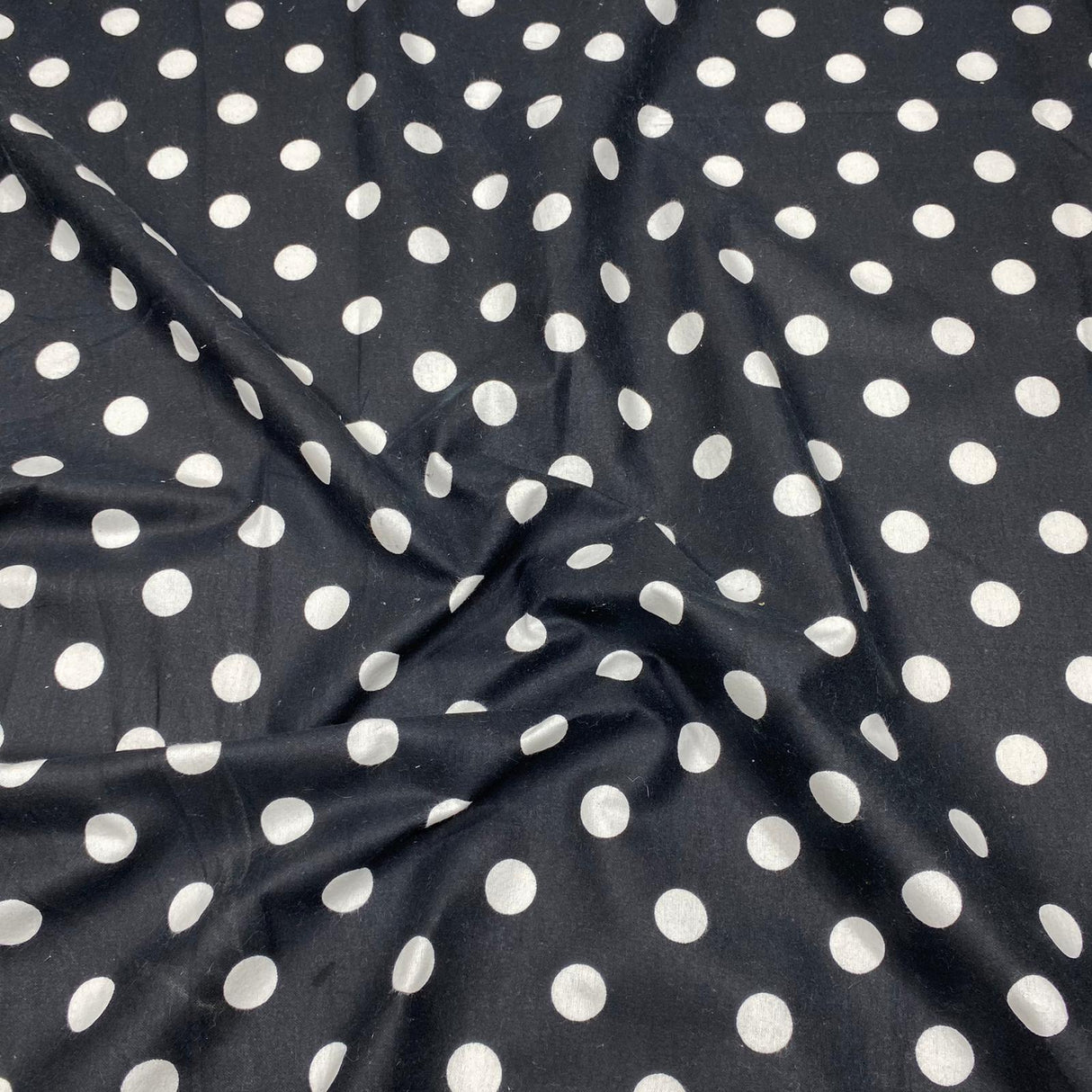 Pound A Metre Full Metre High Quality Brushed Cotton - 45" Wide (Black And White) (Black Friday Sale)