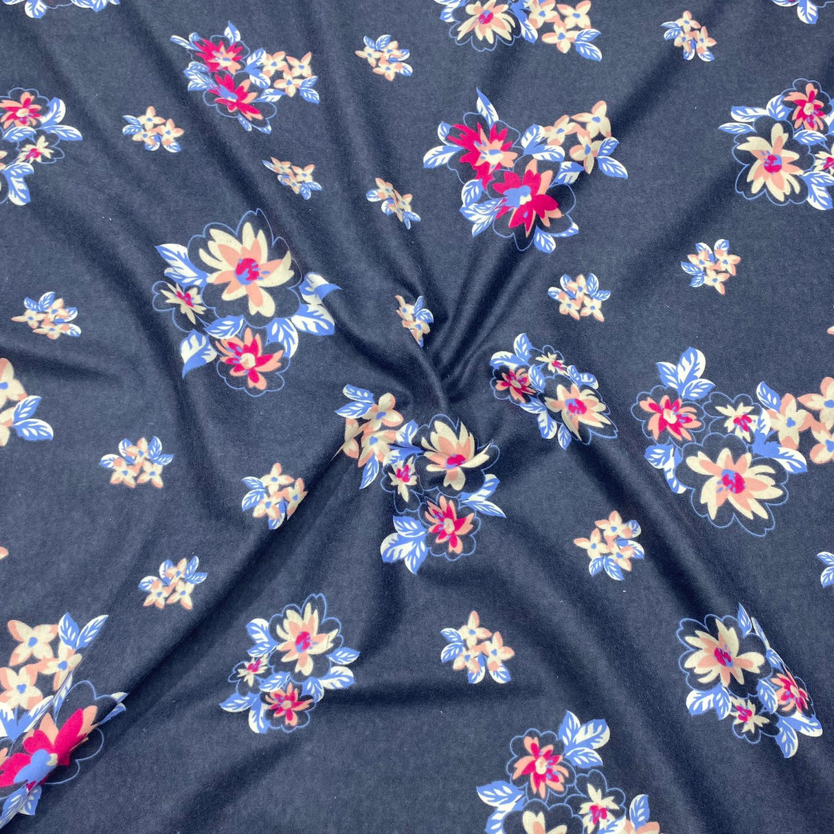 Pound A Metre Full Metre High Quality Brushed Cotton - 45" Wide (Flowers)