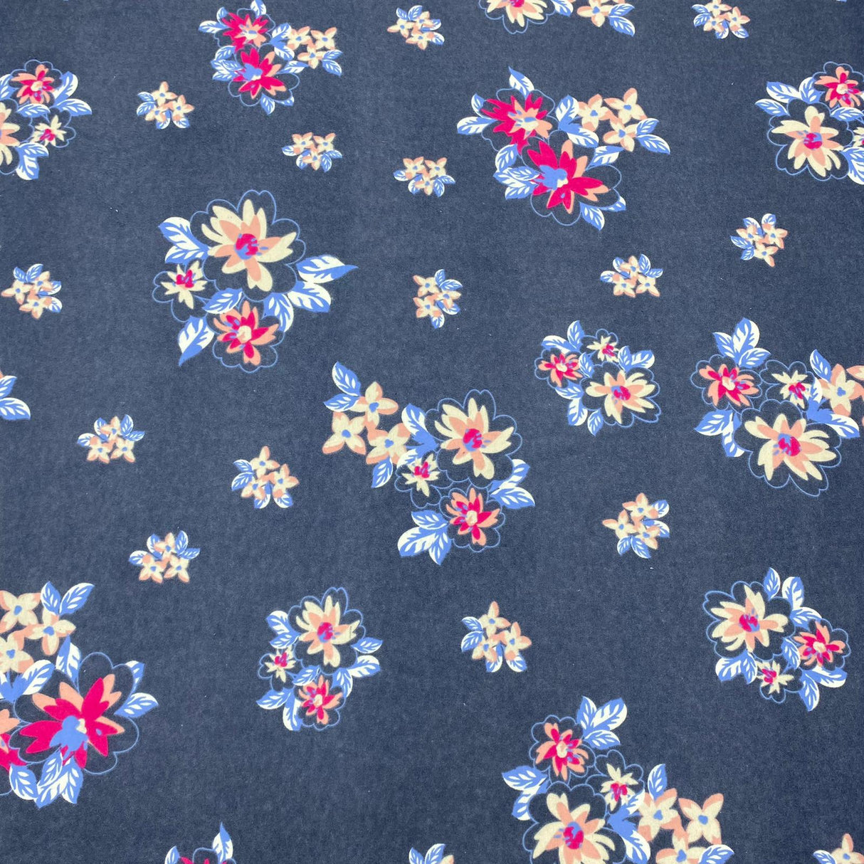 Pound A Metre Full Metre High Quality Brushed Cotton - 45" Wide (Flowers)