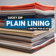 Pound A Metre 3 Metres Lucky Dip Deal- Plain Lining or Crepe (Stock Limited)