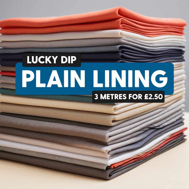 Pound A Metre 3 Metres Lucky Dip Deal- Plain Lining or Crepe (Stock Limited)