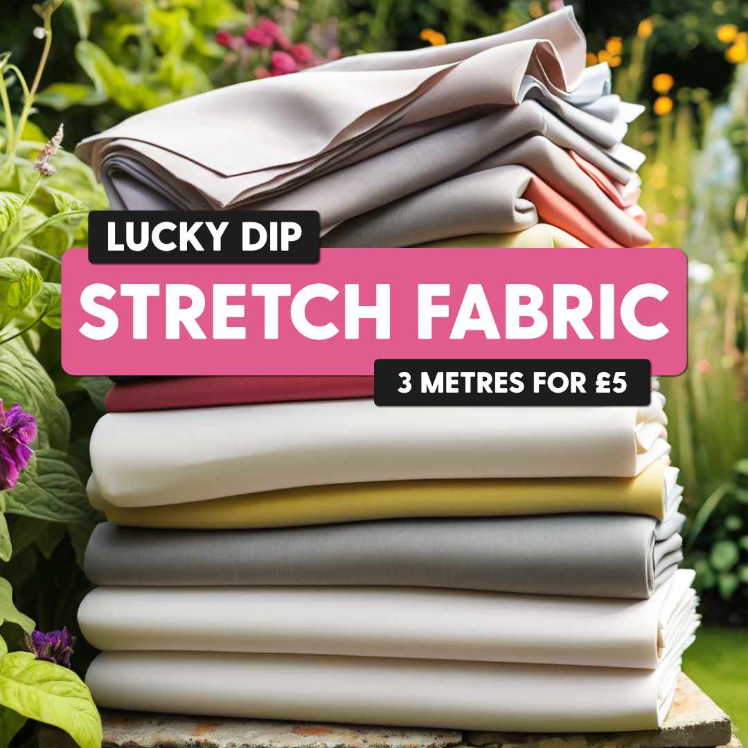 Pound A Metre 3 Metres Lucky Dip Deal- Plain Stretch Fabric (Stock Limited)