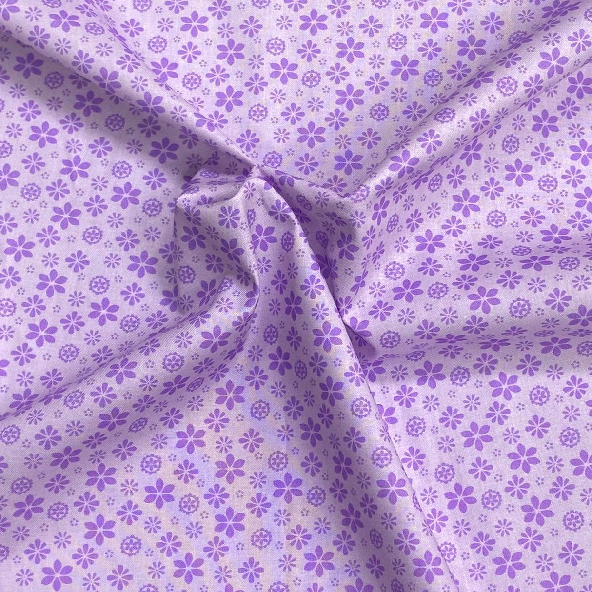 Pound A Metre Luxurious JOANN Printed Cotton – 45" Wide- (Lilac Flower)