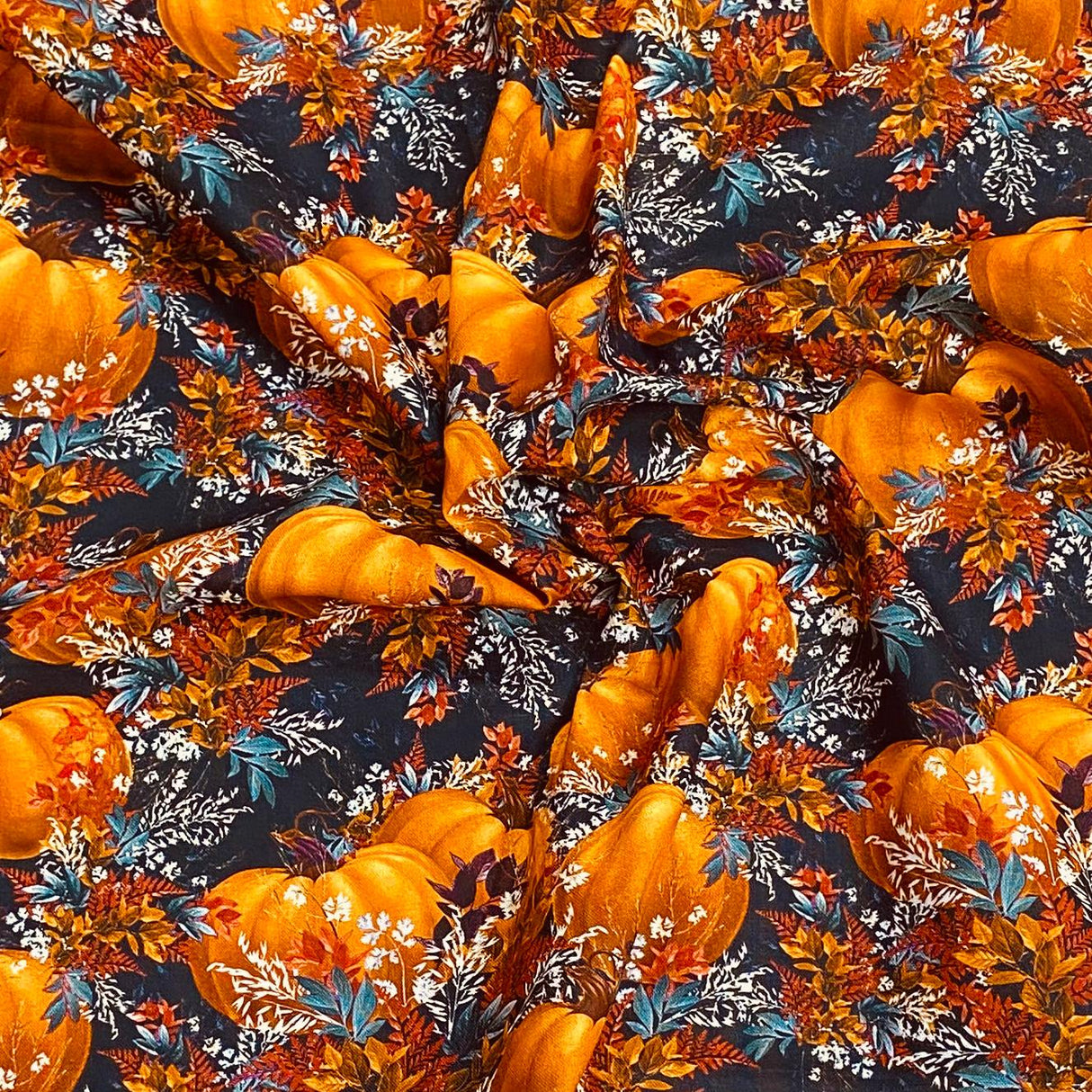 Pound A Metre Luxurious JOANN Printed Cotton – 45" Wide- (Pumpkin)